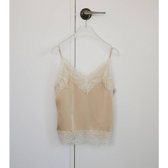 anuke（アンヌーク） サテンレースキャミソール Satin Lace Camisole