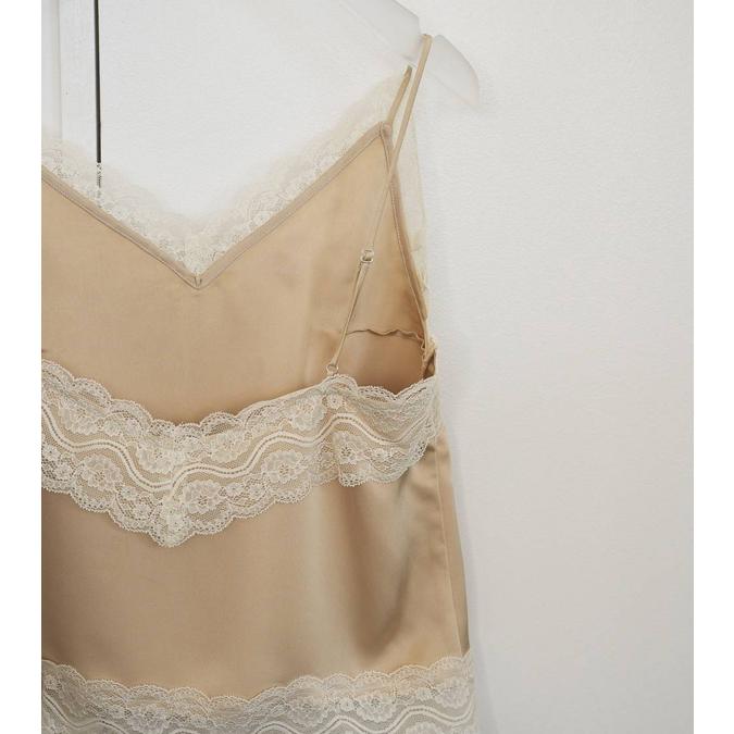 anuke（アンヌーク） サテンレースキャミソール Satin Lace Camisole