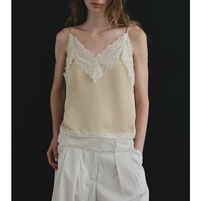 anuke / 新品・未使用 Satin Lace Camisole クリーム anuke アンヌーク