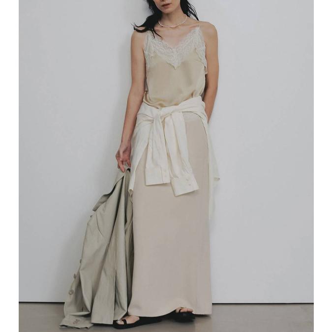 anuke（アンヌーク） サテンレースキャミソール Satin Lace Camisole