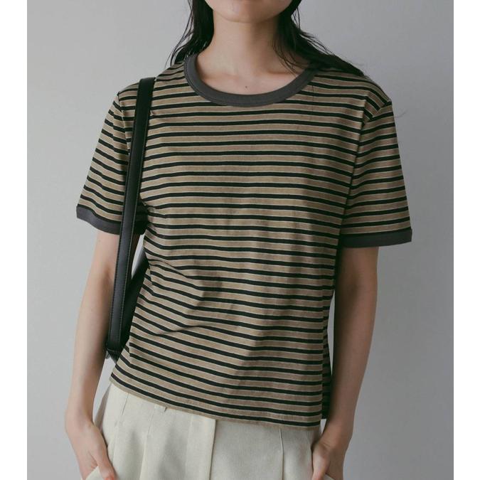 anuke Multi Border T-Shirts ベージュ anuke（アンヌーク） マルチボーダーティーシャツ Multi Border T