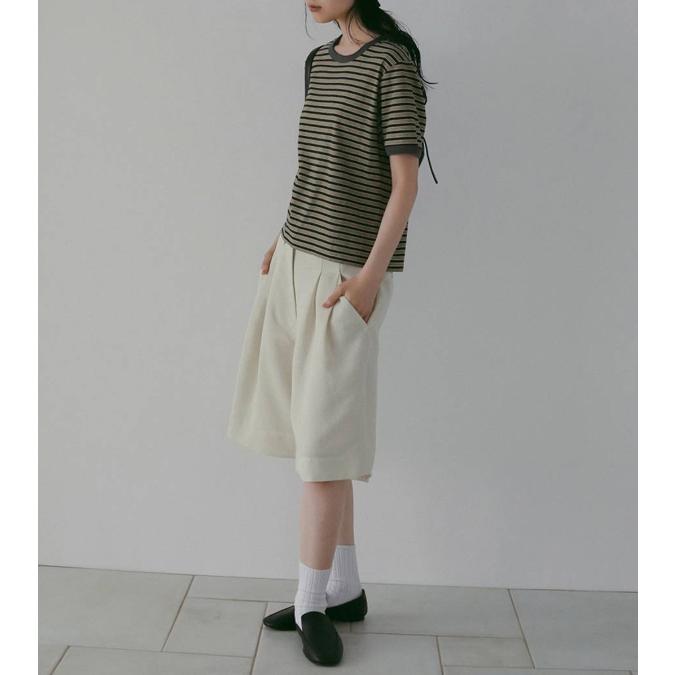 anuke Multi Border T-Shirts ベージュ anuke（アンヌーク） マルチボーダーティーシャツ Multi Border T
