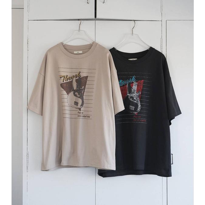anuke（アンヌーク） プリントオーバーティーシャツ Print Over T