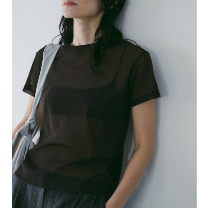 anuke（アンヌーク） シアーチュールティーシャツ Sheer Tulle T