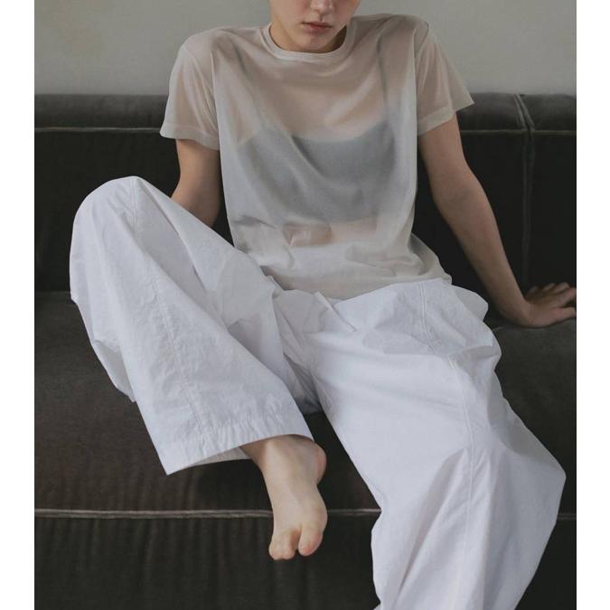 anuke（アンヌーク） シアーチュールティーシャツ Sheer Tulle T