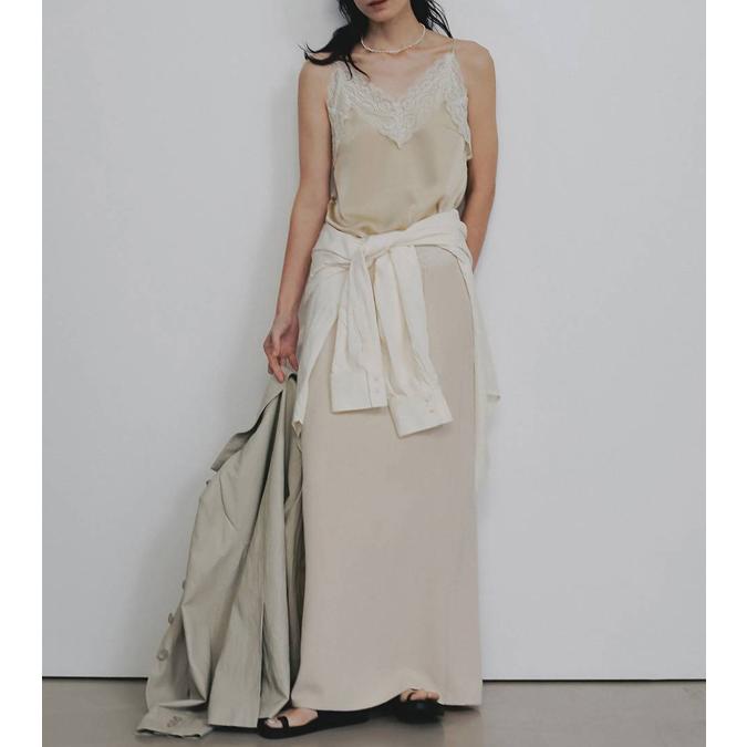 アンヌーク anuke ジョーゼットペンシルスカート Georgette Pencil Skirt 62610801【id】の画像