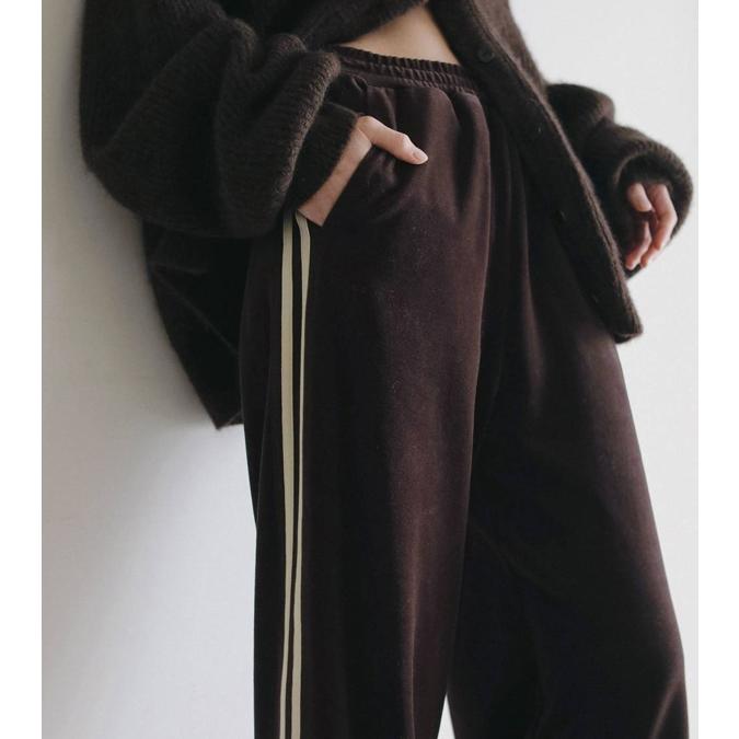 今季新作　anuke Velour Track Pants/ベロアトラックパンツ anuke（アンヌーク） ベロアトラックパンツ Velour Track Pants