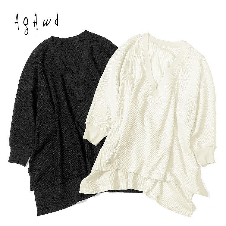 AgAwd  Thermal Tops サーマルトップス s30】【アガウド/AgAwd】Thermal Loose Slit Tops（サーマルルーズ