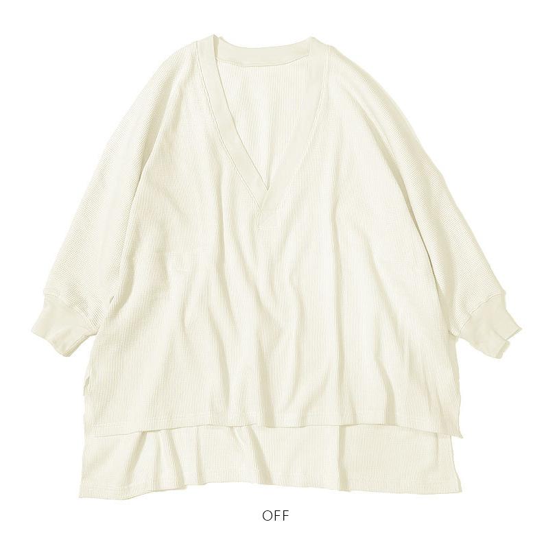 s30】【アガウド/AgAwd】Thermal Loose Slit Tops（サーマルルーズ