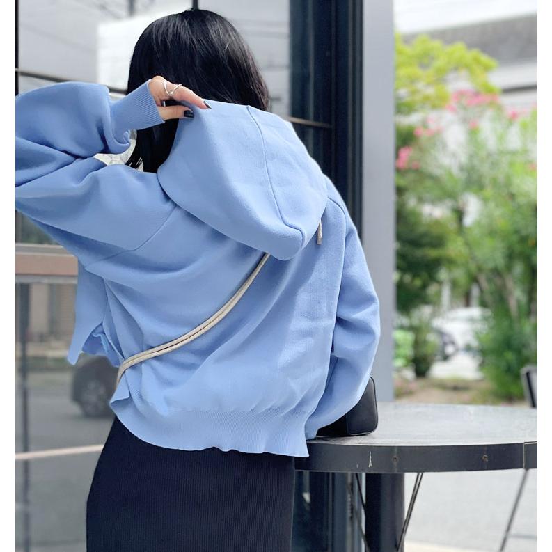 s40】【アガウド/AgAwd】Knit Hood Pullover（ニットフードプル