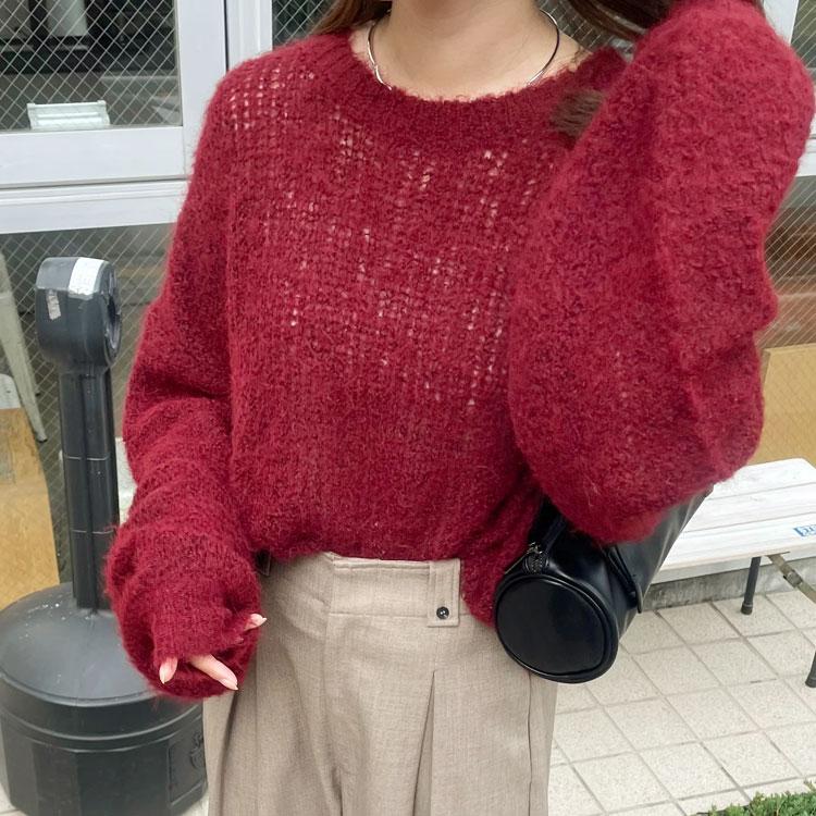 アガウド/AgAwd】Mohair Knit Pullover（モヘアニットプルオーバー 