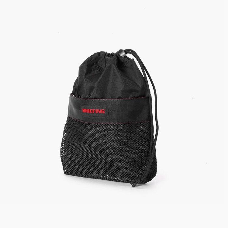 BRIEFING 巾着袋 ブラック BRIEFING（ブリーフィング） MESH DRAWSTRING POUCH S 巾着 ポーチ