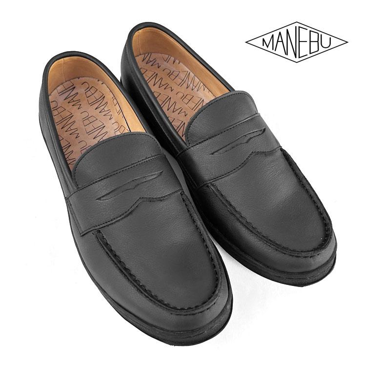 美品 MANEBU マネブ VOVO ボボ レザー ローファー 38 MANEBU（マネブ） ヴォヴォ フェイススキン / VOVO / MNB-002B-L