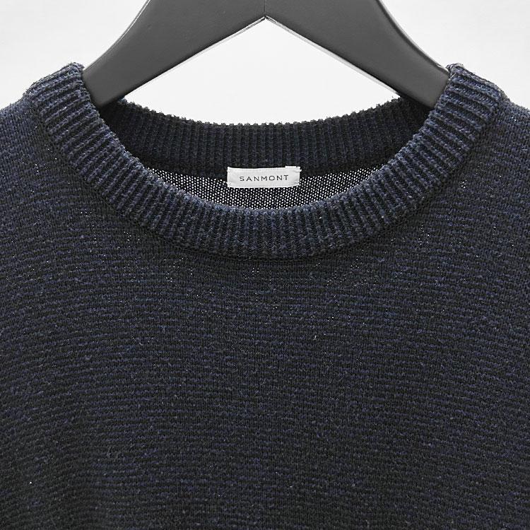 SANMONT サンモント Silk Noir Knit S/S Crew Neck サマーニット