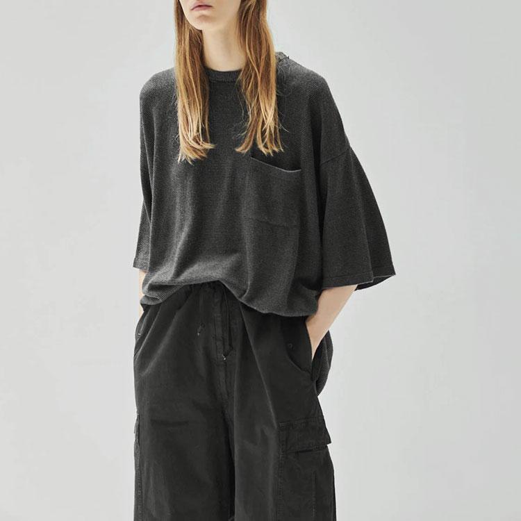 SANMONT サンモント Silk Noir Knitwear 2 ネイビー SANMONT サンモント Silk Noir Knit S/S Crew Neck サマーニット