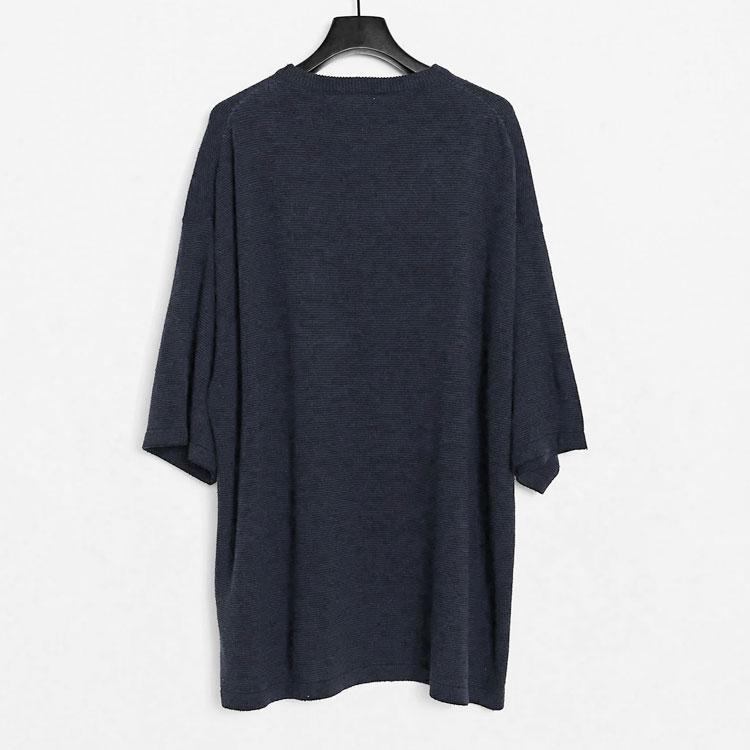 SANMONT サンモント Silk Noir Knit S/S Crew Neck サマーニット