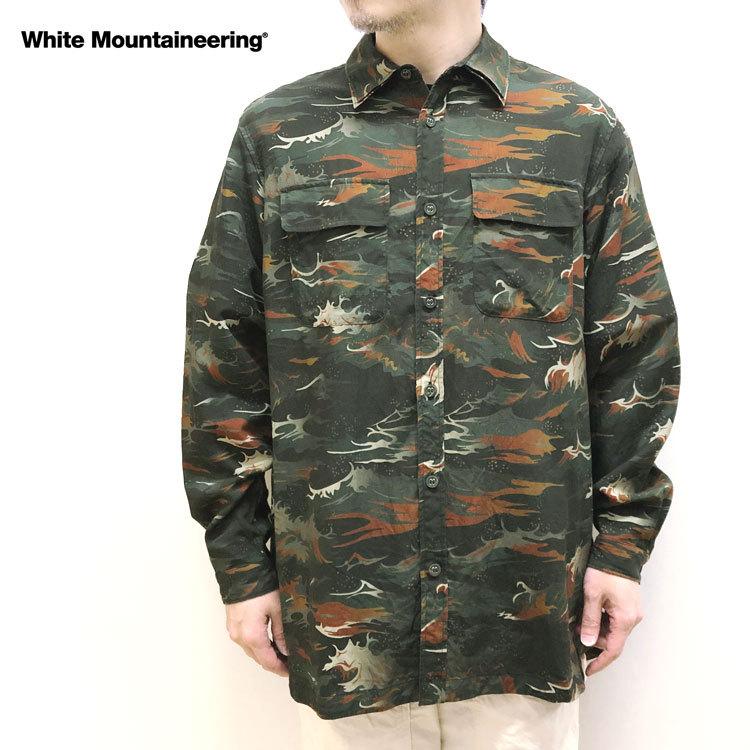 【s20】【ホワイトマウンテニアリング/White Mountaineering】WAVE CAMO W COLLAR WIDE SHIRT[WM2271105]【送料無料】【キャンセル返品交換不可】【let】｜noix