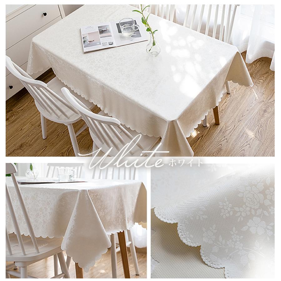 テーブルクロス 撥水 おしゃれ 白 花柄 テーブルマット 防水 長方形 エレガント ダイニングテーブル Tablecloth01 ペット 雑貨noichi Shop Yahoo 店 通販 Yahoo ショッピング
