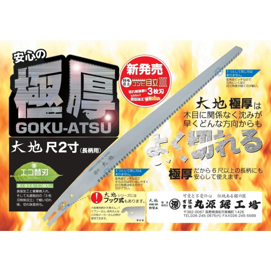 1尺2寸 中目 極厚板 長柄用ネジ止め式 6尺つなぎ柄付き 型番685 1尺2寸 中目 極厚板 長柄用ネジ止め式 6尺つなぎ柄付き 型番685
