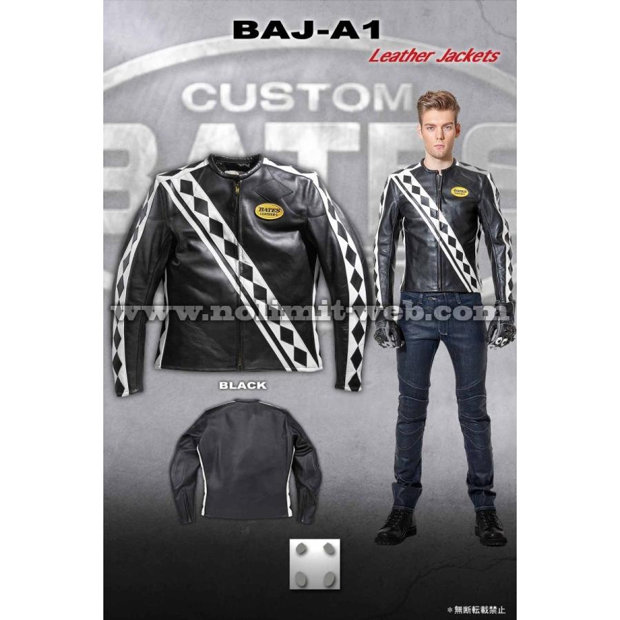 BATES カスタムレザー ジャケット Sサイズ BATES ベイツ BAJ-2J レザージャケット バイク ジャケット