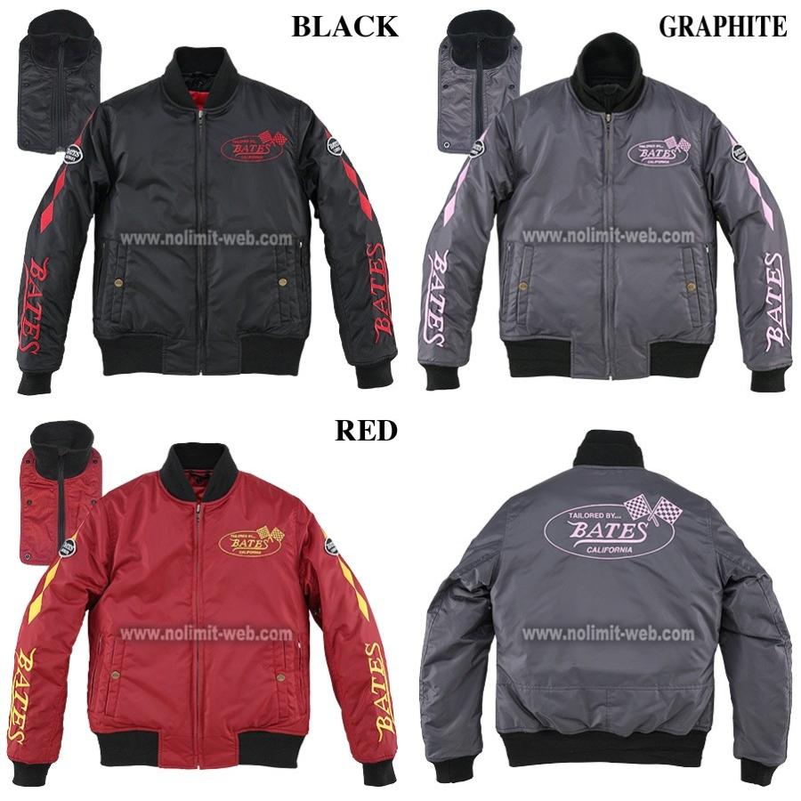 SALE　ベイツ　ナイロンジャケット　BJL-N1772S（RED)　LadysLサイズ　防風フィルム 　中綿入り　ダイヤ柄　刺繍　レディース　レディス　BATES | BATES | 01