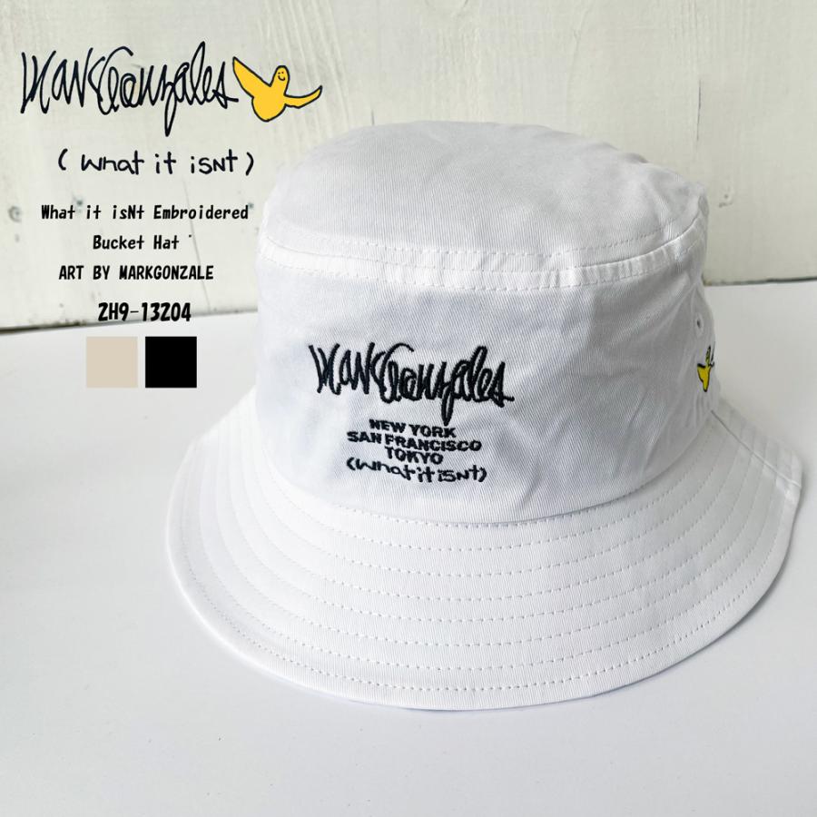 Mark Gonzales マークゴンザレス バケットハット 帽子 刺繍ロゴ Mark Gonzales マークゴンザレス バケットハット 帽子 刺繍ロゴ