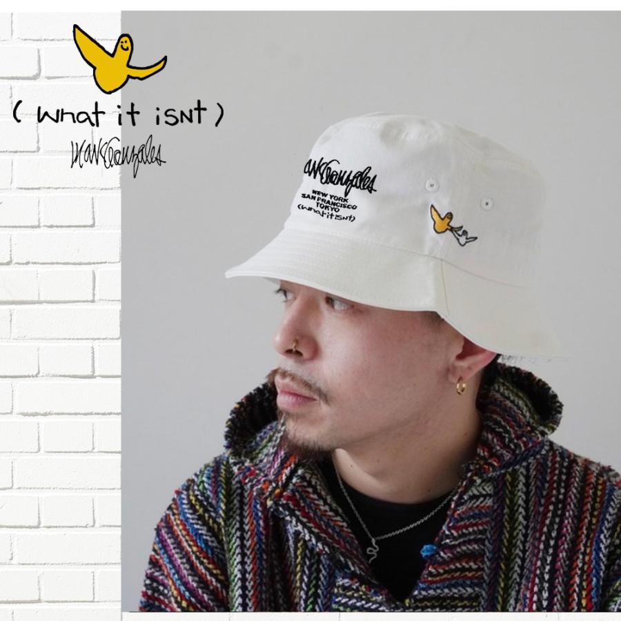 Mark Gonzales マークゴンザレス バケットハット 帽子 刺繍ロゴ Mark Gonzales マークゴンザレス バケットハット 帽子 刺繍ロゴ