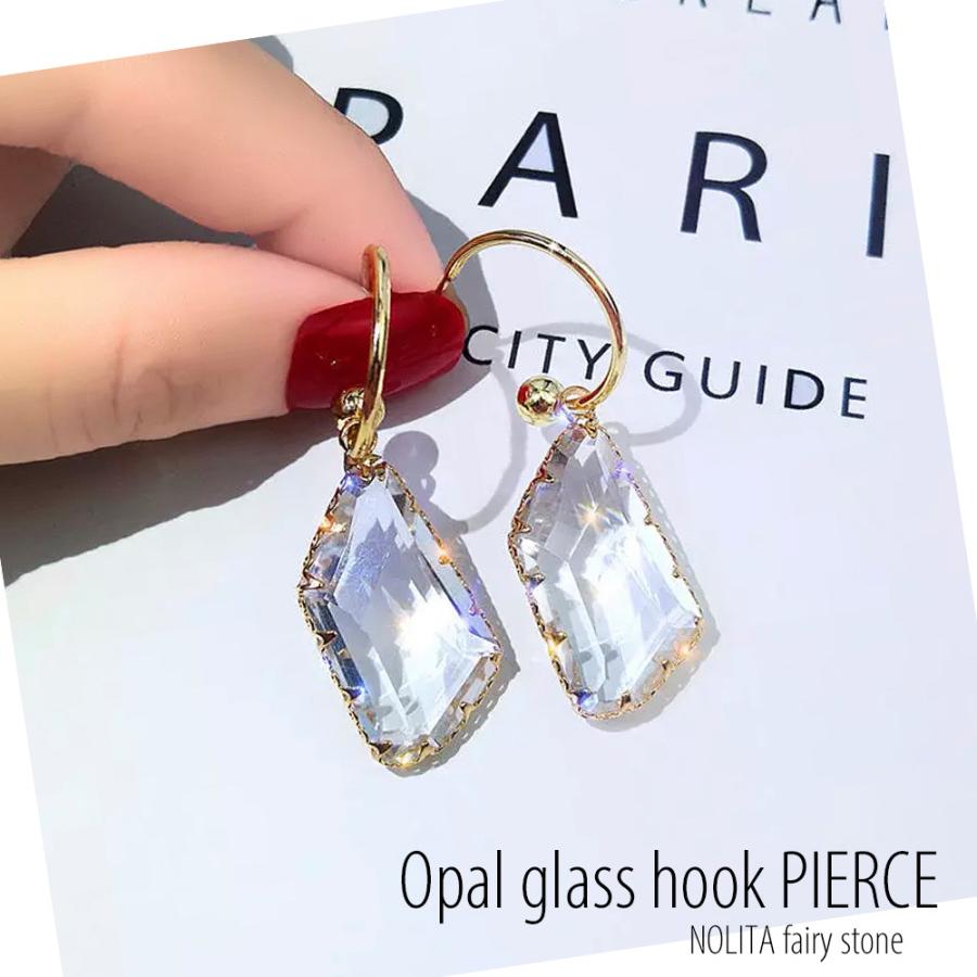 NOLITA クリスタル フープピアス 2Way キラキラ ピアス : NOLITA