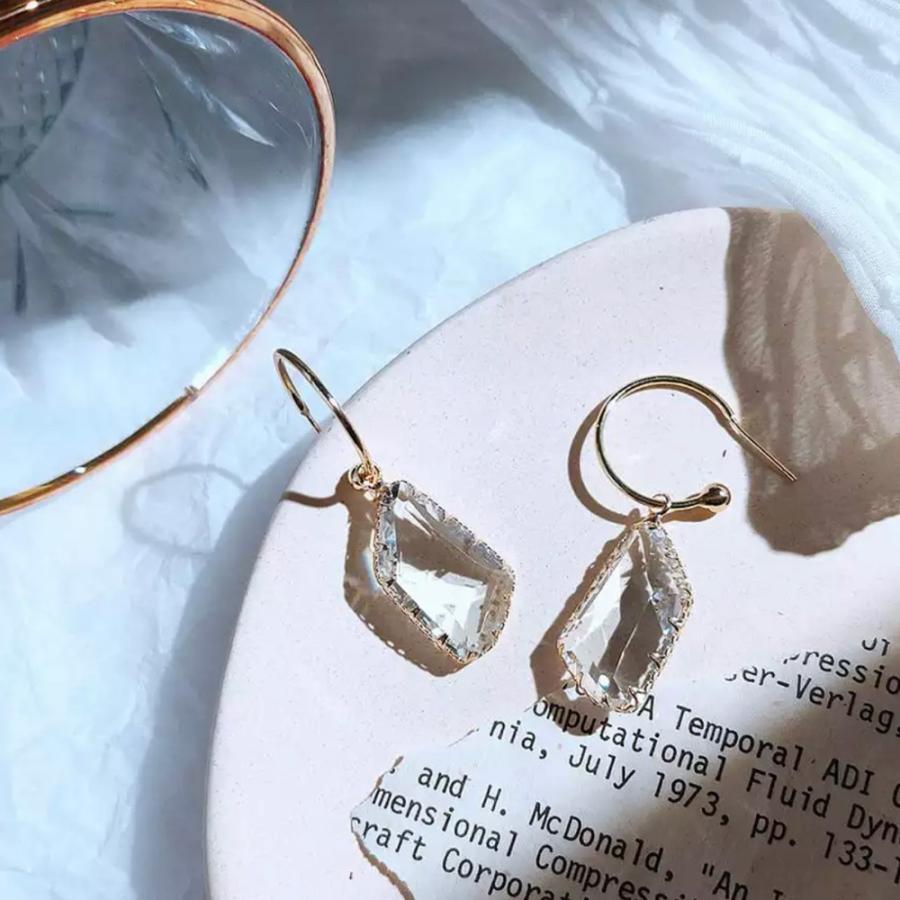 NOLITA クリスタル フープピアス 2Way キラキラ ピアス : NOLITA