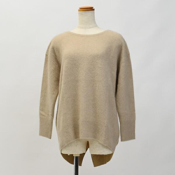 ブルーフォンセ トップス ニット 長袖 毛 フォックス 無地 F BLUE