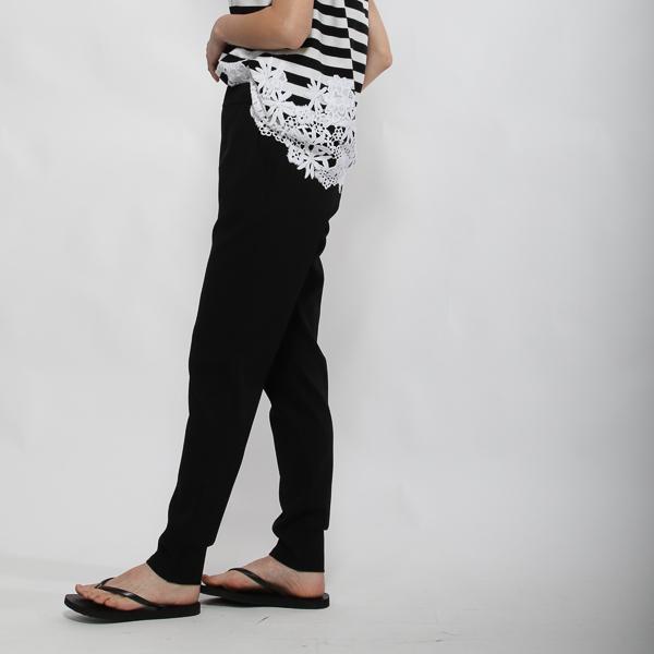 ベアトリス ジョガーパンツ テーパードパンツ ウエストゴム カラー  