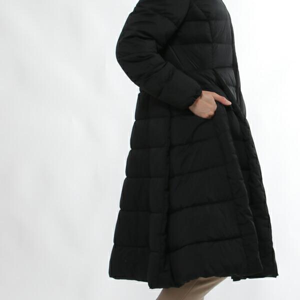 BEATRICE 38 フレアロングダウンコート ブラック BEATRICE】ベアトリスダウンコートロング丈ブラック38