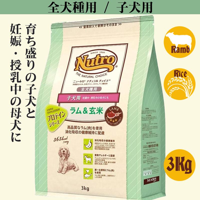ニュートロ ナチュラル チョイス ラム&玄米 子犬用 3Kg | ナチュラルチョイス