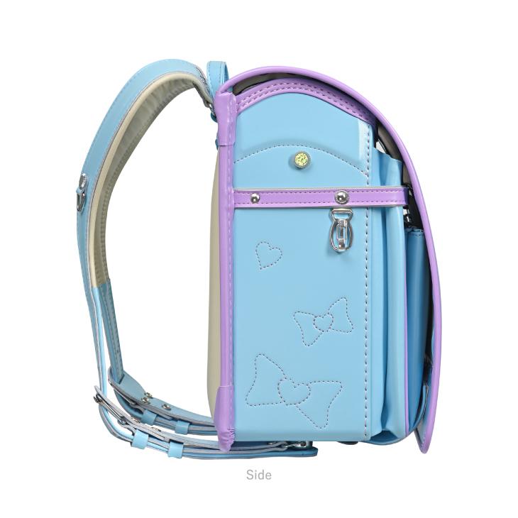 ランドセル　ノムラ　2027年　クラリーノＦ　Ａ４フラットファイル　カスタマイズ　ウイング背カン　送料無料　リボンハート　女の子の画像