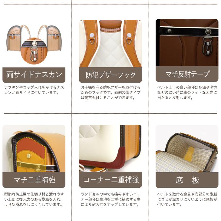 ランドセル　ノムラ　2027年　クラリーノＦ　Ａ４フラットファイルサイズ　カスタマイズ対応　ウイング背カン　送料無料　コンビ配色　男の子　女の子の画像