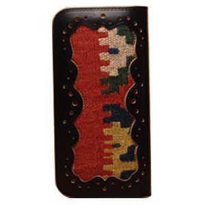 メンズ 長財布 革 ケイシーズ（KCs） インレイ&オーバーレイ ギャラップ・ラグ ブラック ウォレット KMW203D