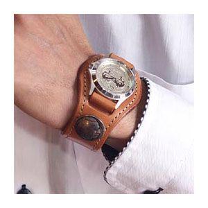腕時計 革 ケイシーズ（KCs） プレーン スリー コンチョ ホワイト ウォッチブレス KSR001WH｜nomado1230｜04