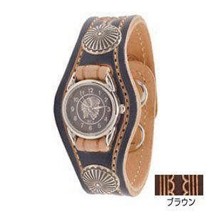 腕時計 革 ケイシーズ（KCs） ツーコンチョ ブラウン ウォッチブレス スタンプ KSR542B