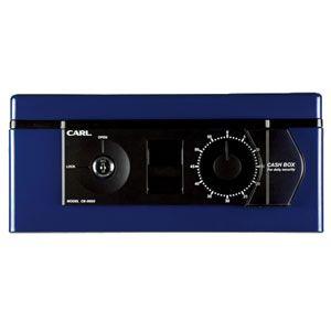 防犯 カール事務器 手提金庫 ブルー キャッシュボックス CB-8660-B