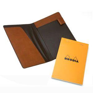 メモカバー 革 スリップオン Rio\u0026DNLシリーズ レッド RHODIA メモカバー No.14サイズ対応 IOL-6802RDの画像