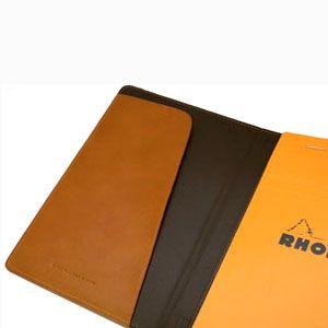 メモカバー 革 スリップオン Rio\u0026DNLシリーズ レッド RHODIA メモカバー No.14サイズ対応 IOL-6802RDの画像