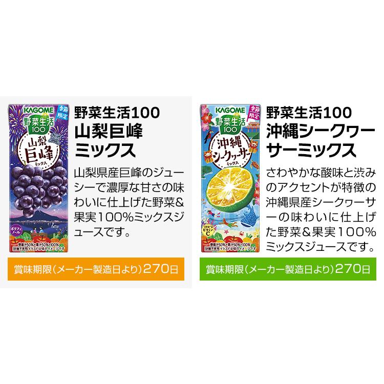 野菜ジュース 野菜生活 カゴメ 24本 24種類から4種類も選べる福袋♪(4 