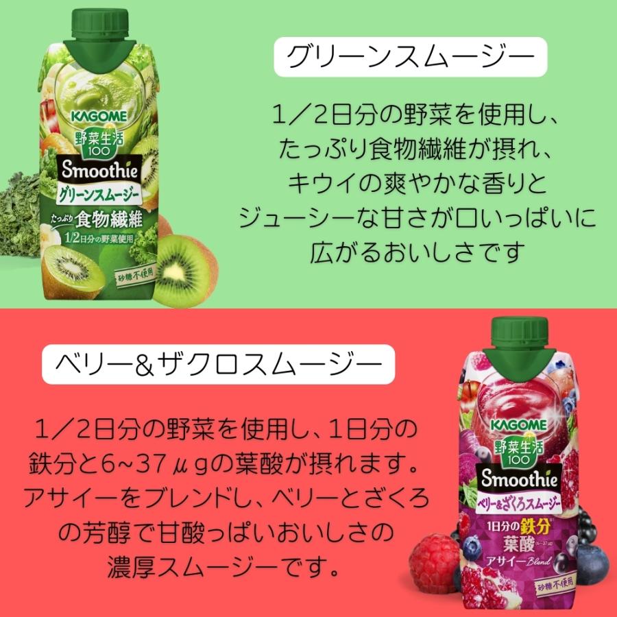 母の日 野菜生活100 スムージー カゴメ 24本 (8種類×3本) 7種類 母の日 野菜生活100 スムージー カゴメ 24本 (8種類×3本) 7種類