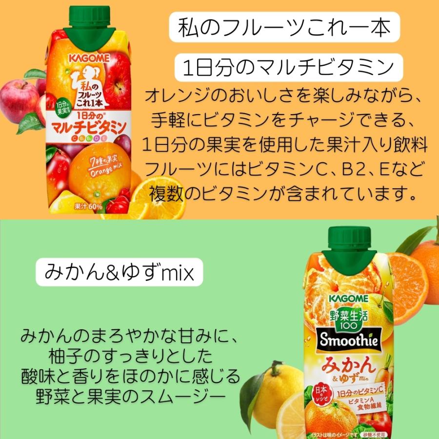 野菜生活100 スムージー カゴメ 8種類から選べるギフトセット 12本 （4