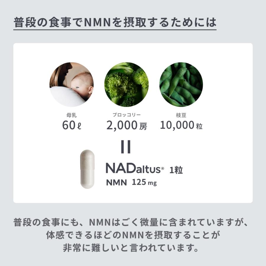 【公式】NADaltus (ナダルタス) (NMN 3,750 mg /30粒) NOMON ノモン NMN ニコチンアミドモノクレオチド サプリメント 高純度 高含有 純国産 日本製｜nomonshop｜06