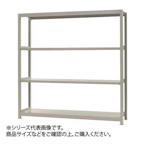 軽中量ラック　耐荷重200kgタイプ　単体　間口1800×奥行300×高さ2400mm　4段　アイボリー　送料無料　　代引き不可　送料無料 メーカー直送 期日指定・ギフト
