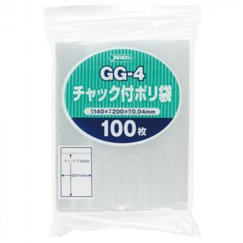 ジャパックス チャック付ポリ袋 GG-4 透明 100枚×50冊 GG-4　送料無料　　代引き不可　送料無料 メーカー直送 期日指定・ギフト包装・注文後のキャンセル・返品