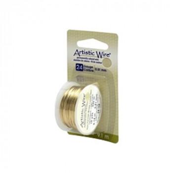 Artistic Wire(アーティスティックワイヤー) ノンターニッシュブラス 0.5mm×約9.1m 24　送料無料　　送料無料 メーカー直送 期日指定・ギフト包装・注文後のキ｜nomubarajapan