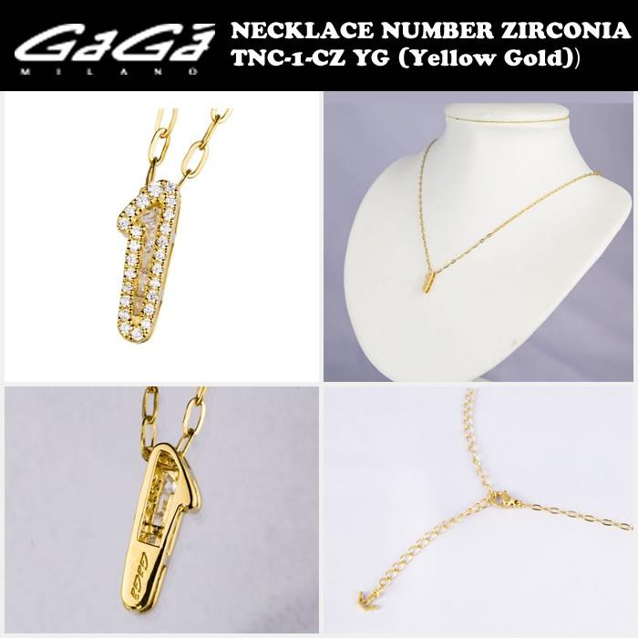 GaGa MILANO（ガガミラノ） ジルコニアナンバーネックレス TNC-xx-CZ 