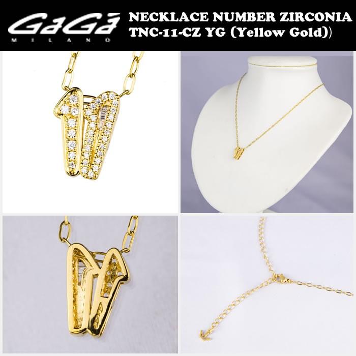 GaGa MILANO（ガガミラノ） ジルコニアナンバーネックレス TNC-xx-CZ 